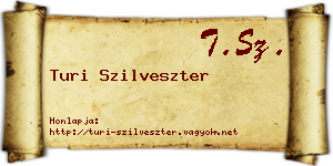 Turi Szilveszter névjegykártya